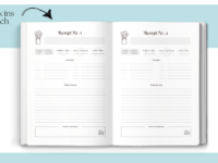 Kochrezeptvorlage zum Ausdrucken