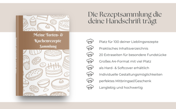 Kuchen & Tortenrezeptvorlage zum Ausdrucken – Bild 3